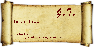 Grau Tibor névjegykártya
